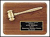 Gold Gavel on Walnut (9"x12")